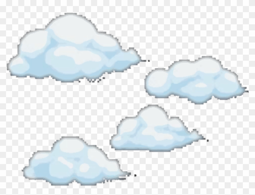 #clouds #pixels #pixel #blue - Clouds Pixel Art Png Clipart