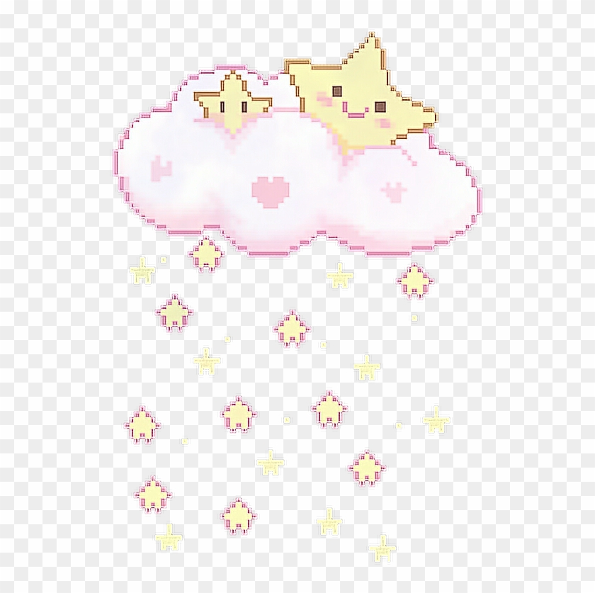 #pixel #star #stars #kawaii #cloud #pink #cute #freetoedit - Cute Kawaii Pixel Art Transparent Clipart