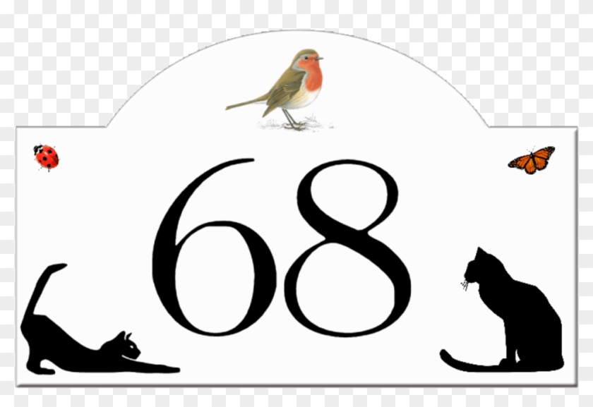 House Number Bridge Own Design The Acrylic - Robin Bird Clipart