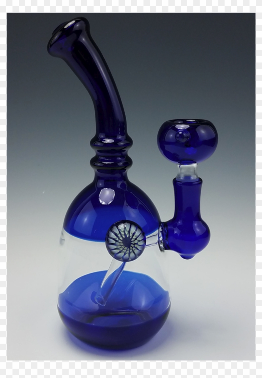 8" Blue Banger Hanger Water Pipe With Flower Marble - Sculpture Clipart #5213258