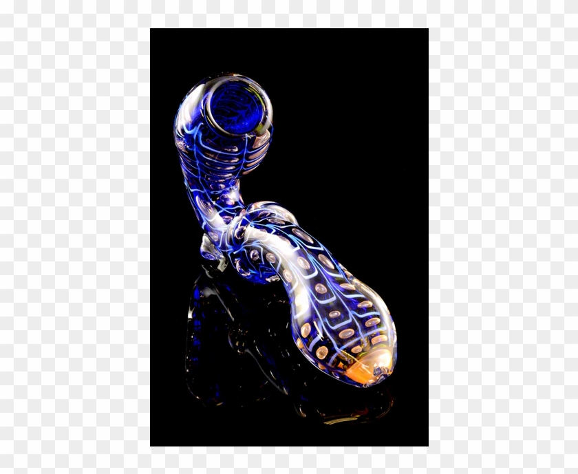 Raked Gold Fumed Sherlock Bubble Net Glass Pipe Http - Plumbing Fixture Clipart #5213338
