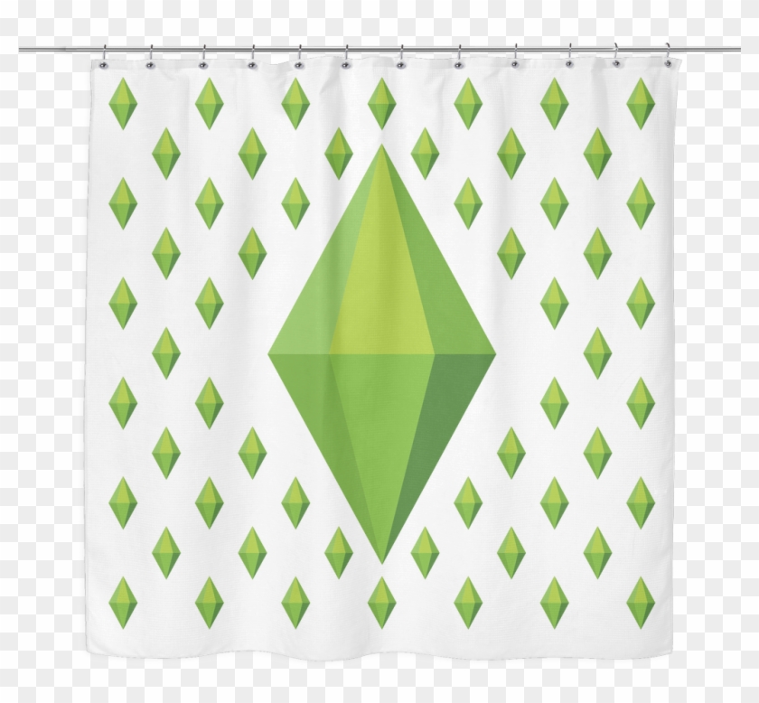 The Sims Plumbob Diamond Shower Curtain - Patchwork Clipart
