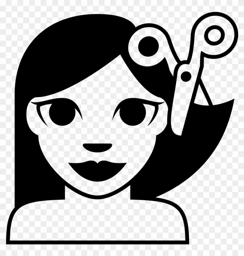 Emojione Bw 1f487 Clipart #5213613