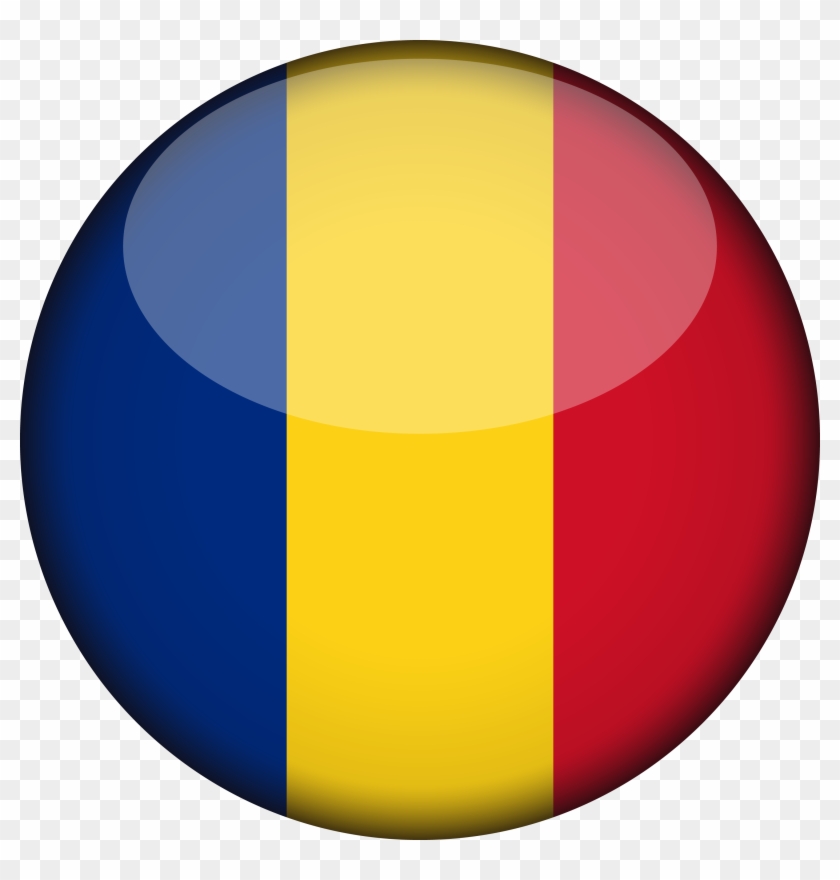 3d Circle Png - Romania Flag Round Clipart
