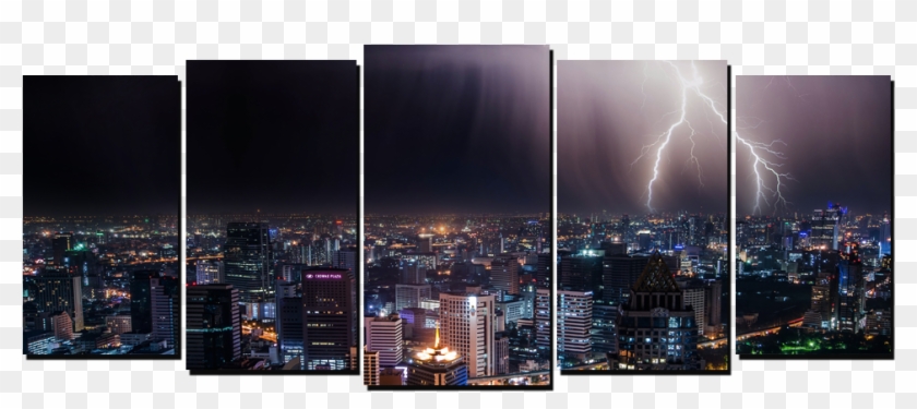 Skylines Canvases - Lightning Clipart #5214105