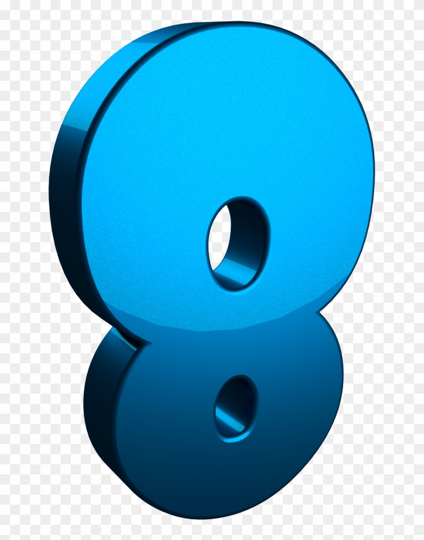 3d 8 Eight Number - Number 8 3d Png Clipart