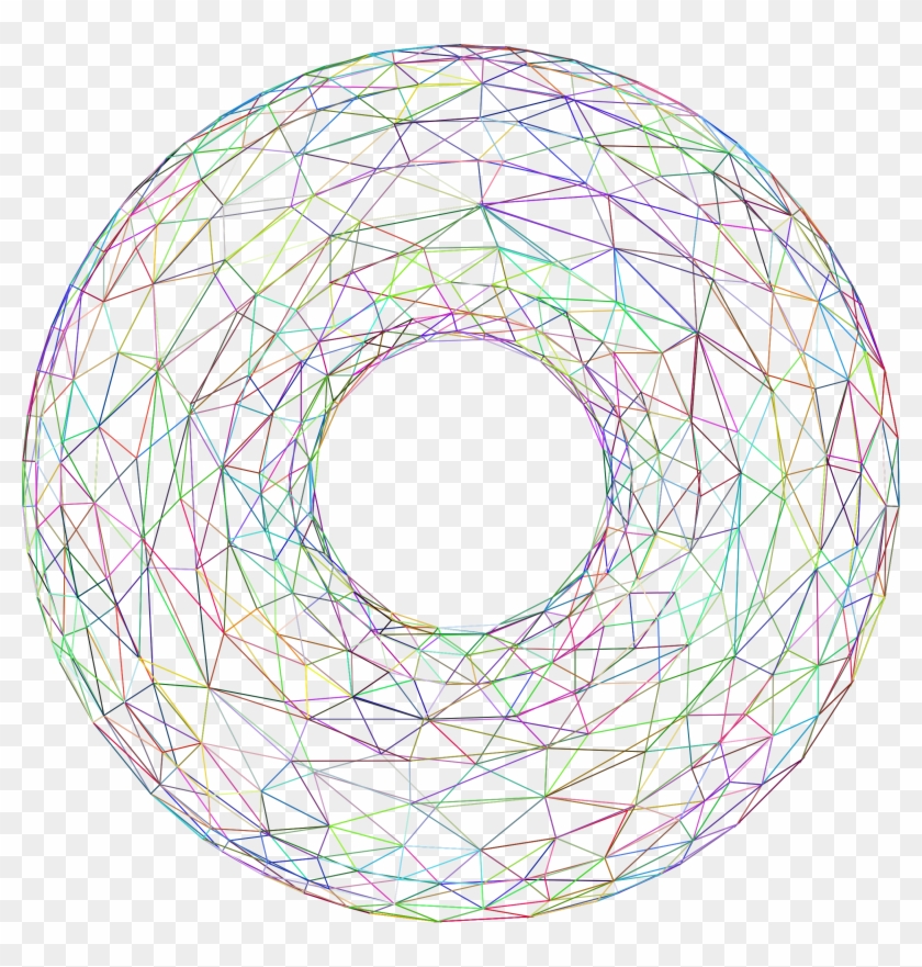 This Free Icons Png Design Of 3d Torus Wireframe Prismatic - Triangle Wireframe Torus Clipart