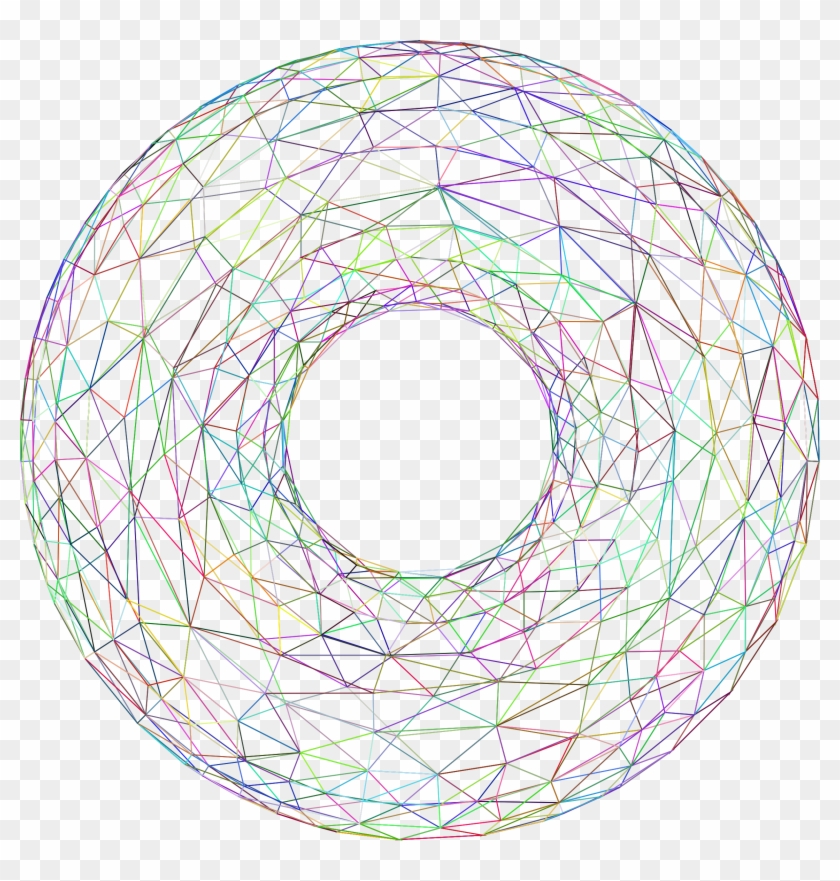 This Free Icons Png Design Of 3d Torus Wireframe Prismatic - Triangle Wireframe Torus Clipart #5214830