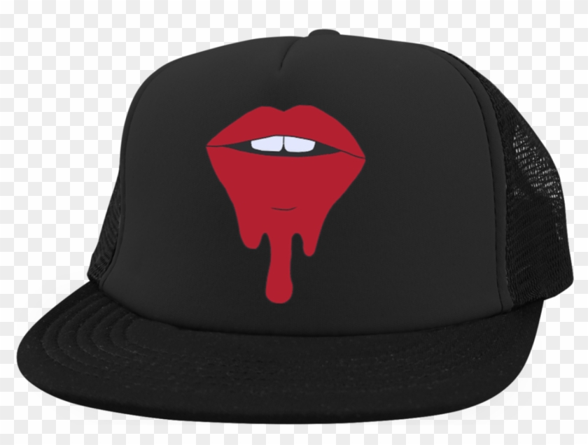 Dripping Lips Snapback - Baseball Cap Clipart #5214977