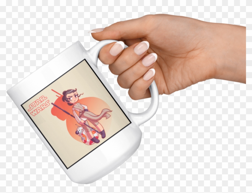 Rey And Bb8 Chibi Star Wars Mug - Mug Clipart