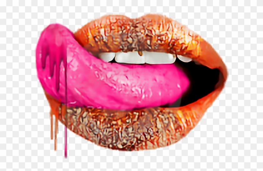 #tongue #lick #licking #lips #mouth #lipstick #makeup - Lips Psd Clipart