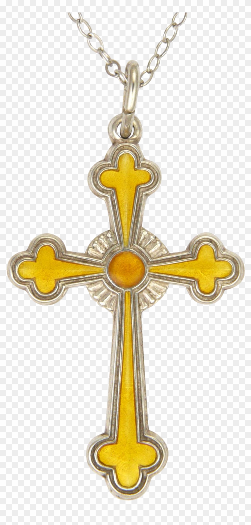 Victorian Garnet Silver Cross Pendant , 19th Century - Mens Gothic Chain Necklace Clipart #5215738