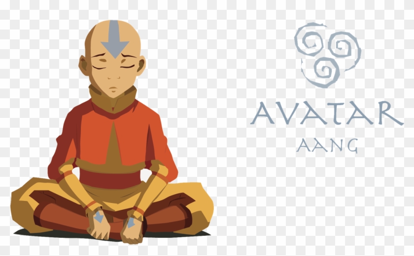 Aang, Korra, Avatar The Last Airbender, Sitting, Cartoon - Aang Avatar Quotes Clipart #5216082