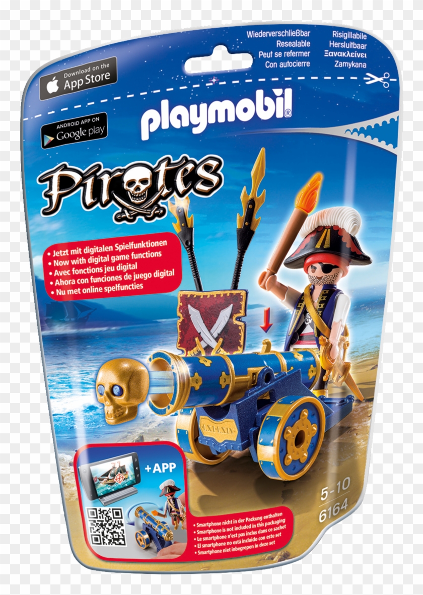 Blue Interactive Cannon With Pirate 6164 , Png Download - Playmobil Pirata Con Cañon Clipart #5216172