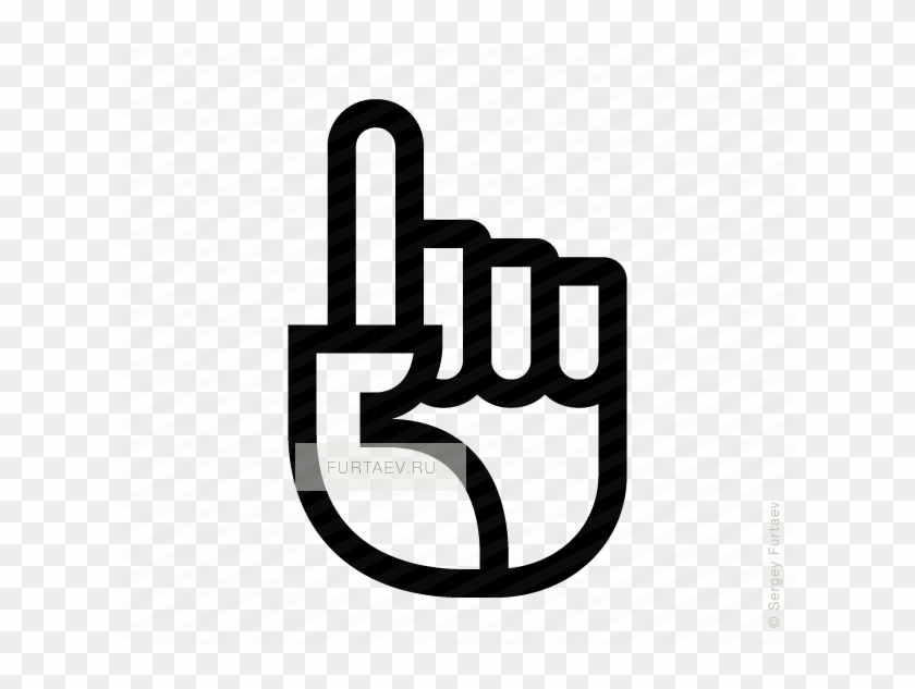 Svg Royalty Free Attention Icon Of Hand With Raised - Attention Finger Icon Clipart