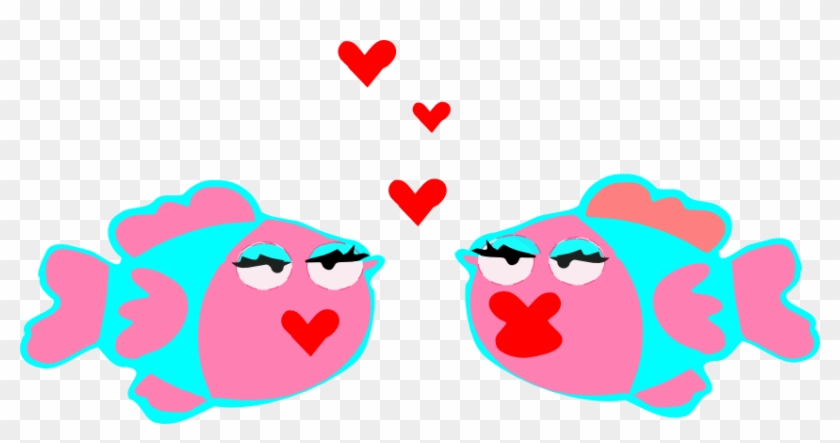 Cartoon Fish - Heart Clipart #5216580