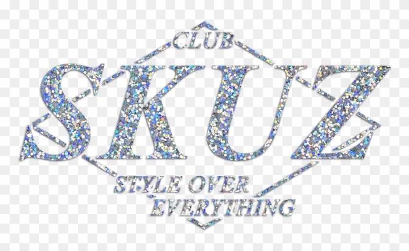 "club Skuz" / Silver Glitter Vinyl Die-cut - Crown Clipart