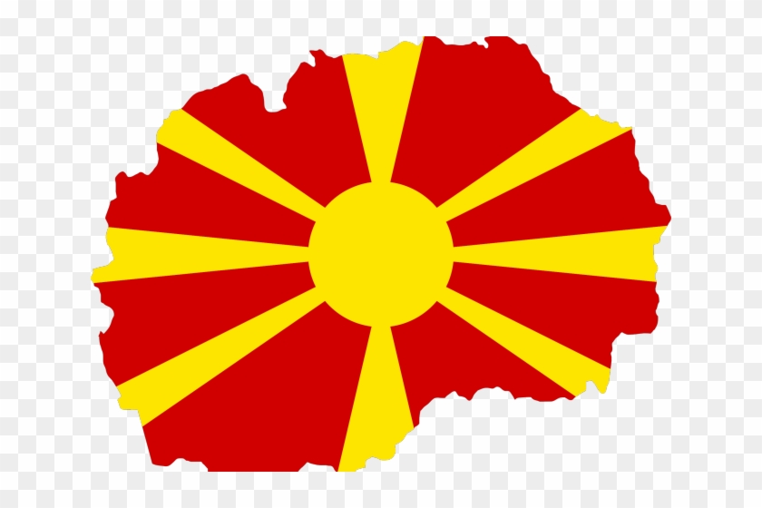 Macedonia Clipart Png - Macedonia Flag Map Transparent Png #5217225