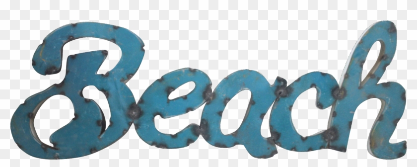 Vintage Beach Marquee Sign - Calligraphy Clipart