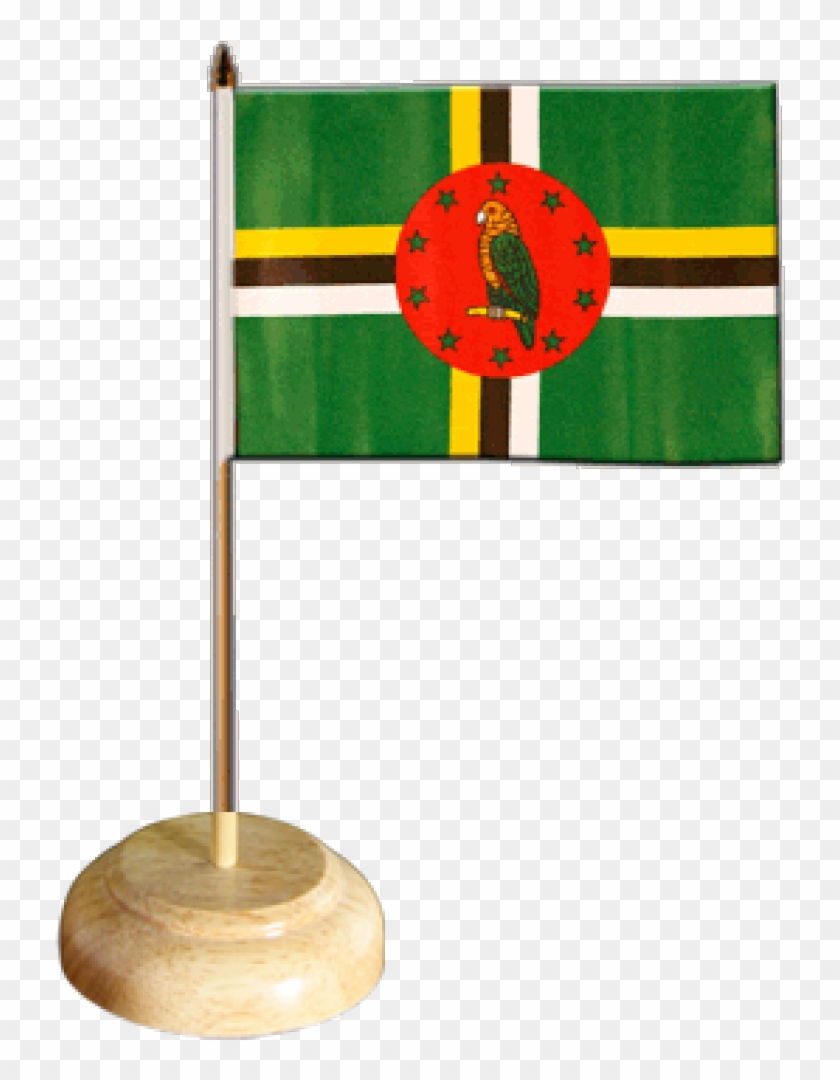 Dominica Table Flag - Flag Of Dominica Clipart