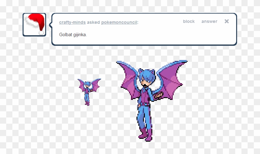 Golbat Gijinka - ポケモン ゴルバット Clipart