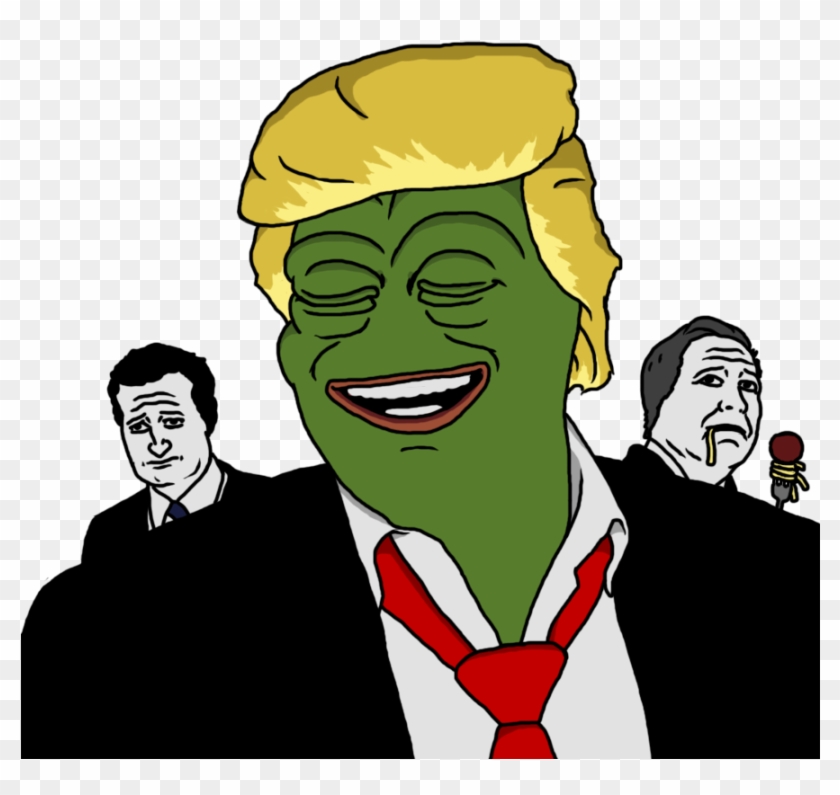 Party Pepe Trump - Trump Pepe Laughing Clipart #5218472