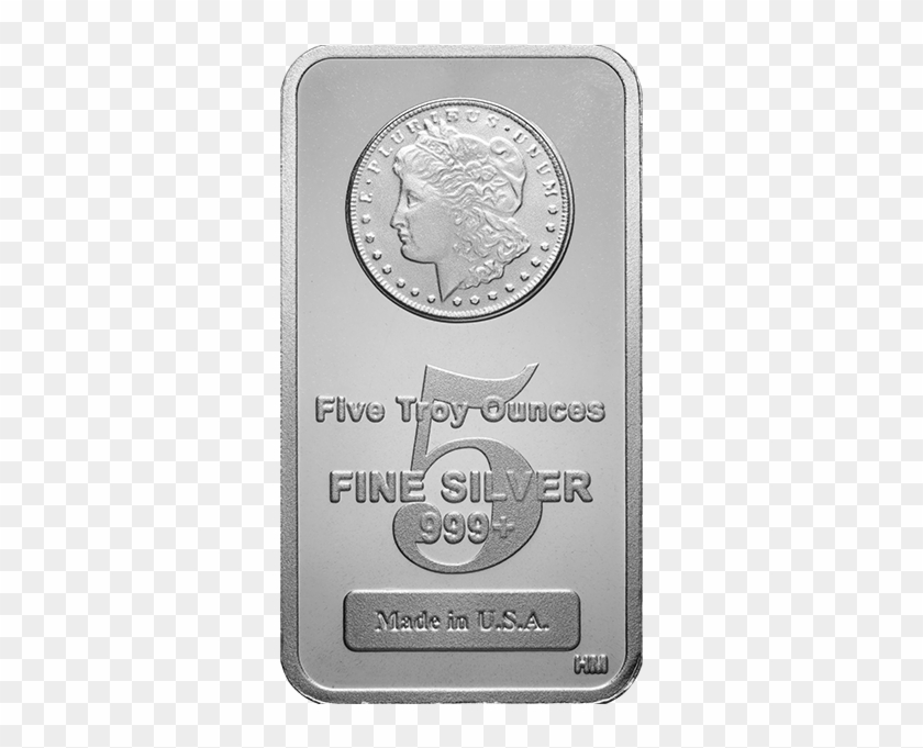5 Oz Silver Bar Morgan - 5 Oz Morgan Silver Bar Clipart