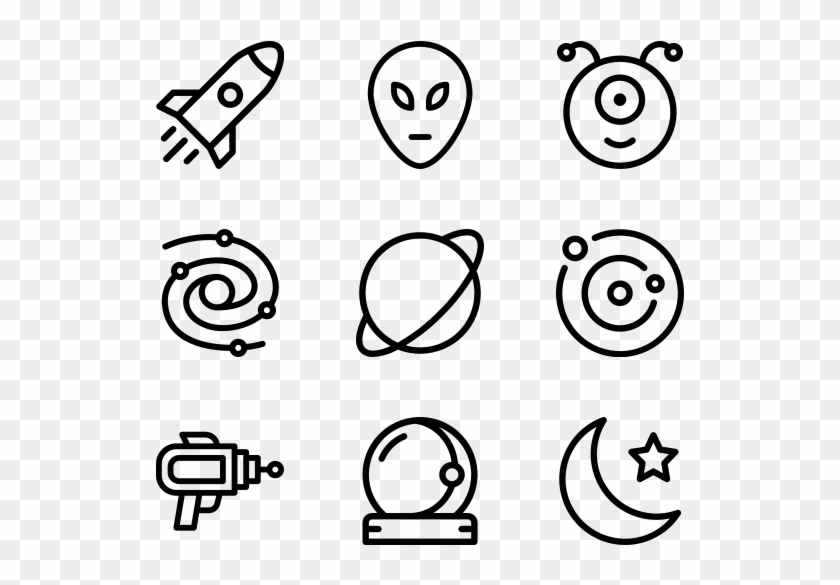 Space - Web Design Line Icon Clipart #5219231