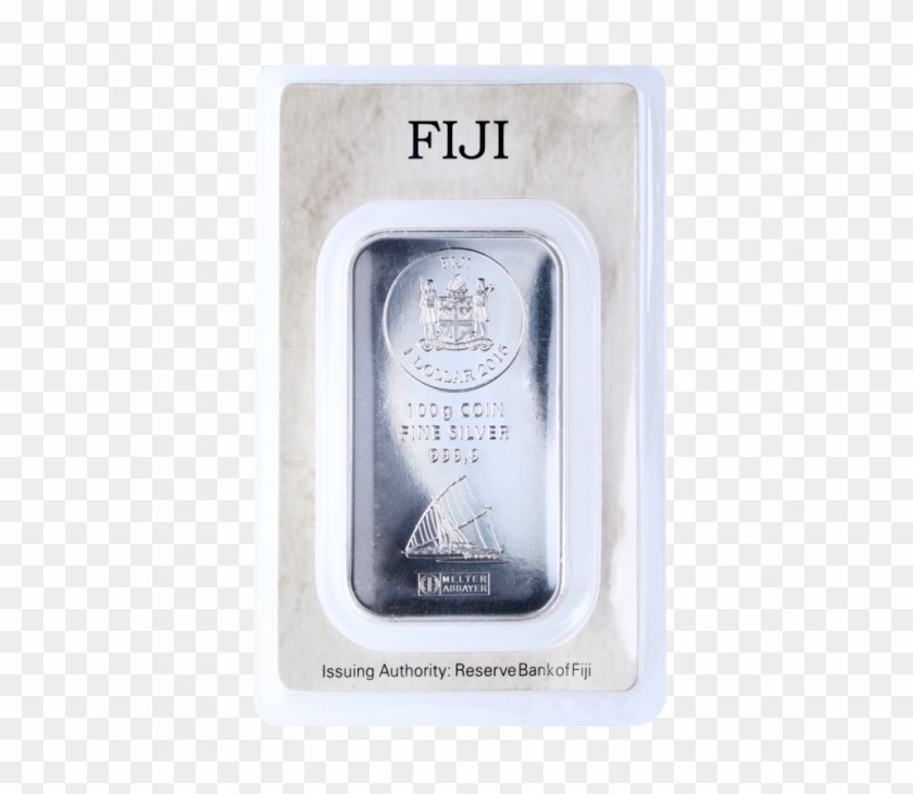 100g Fiji Coin Bar - Silver Clipart #5219382