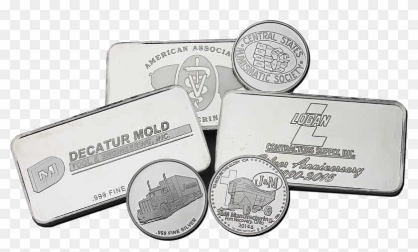 Any Business Or Consumer Can Get Custom Bars And Rounds - Silver Clipart