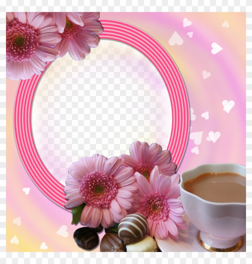 Coffee And Flowers Frame By Venicet Clipart #5219415