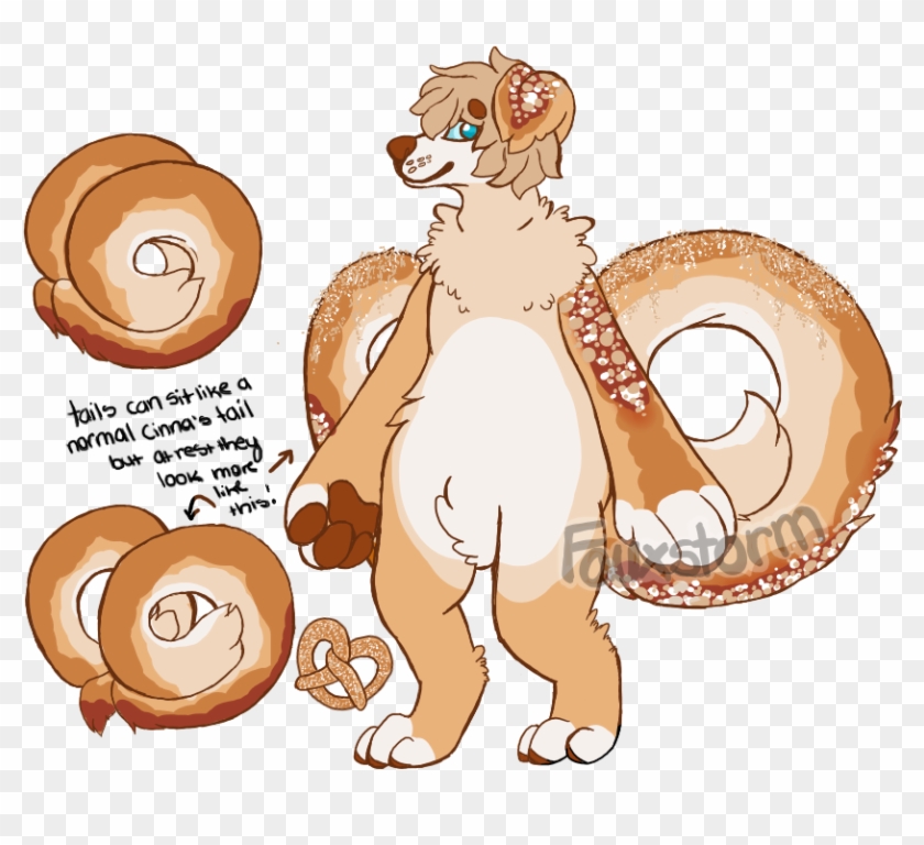 Cinnamon Soft Pretzel Cinnadog By Faux - Pretzel Soft Drawing Clipart