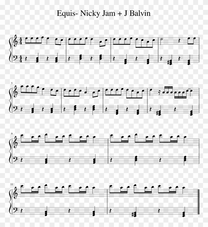 Equis- Nicky Jam J Balvin - Reconciliation Steven Universe Sheet Music Clipart #5220178
