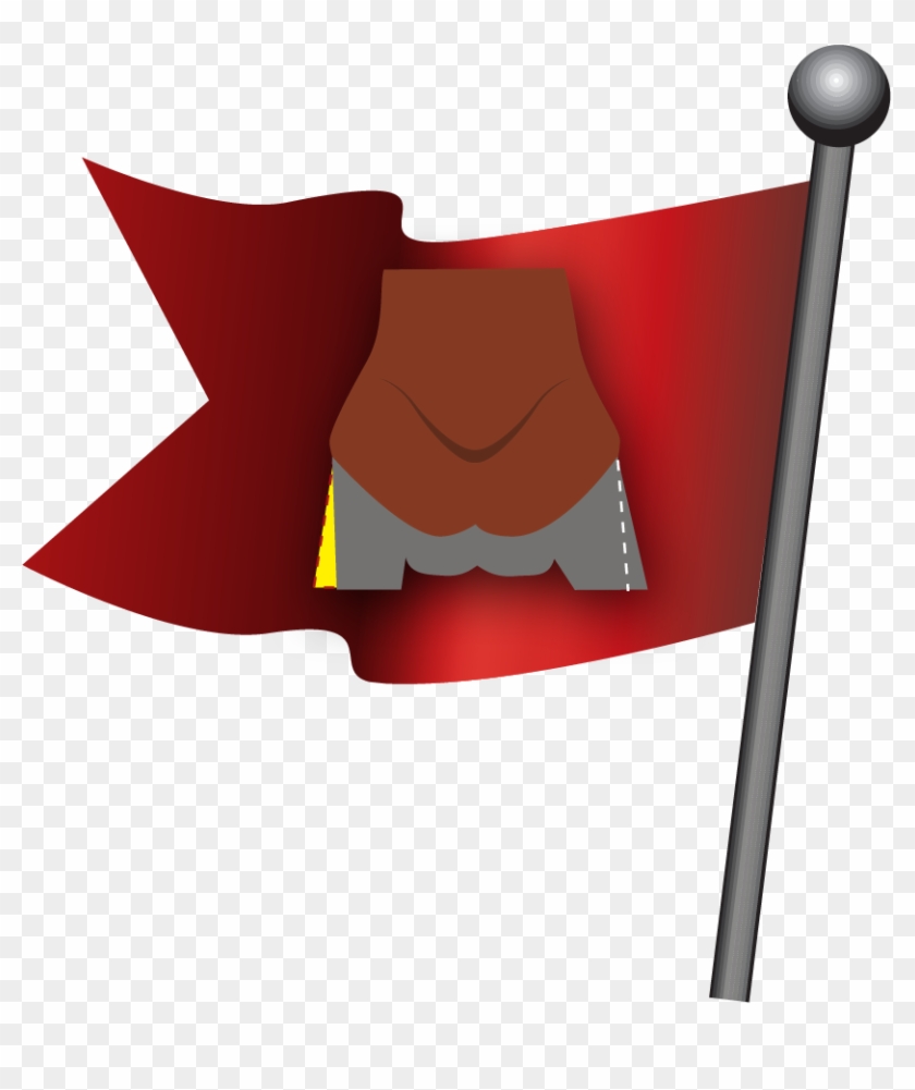 Red Flag Flare Clipart #5220977