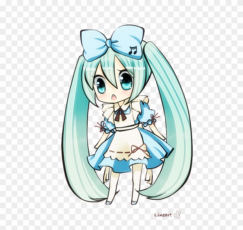 Hatsune Miku Chibi - Anime Hatsune Miku Chibi Clipart