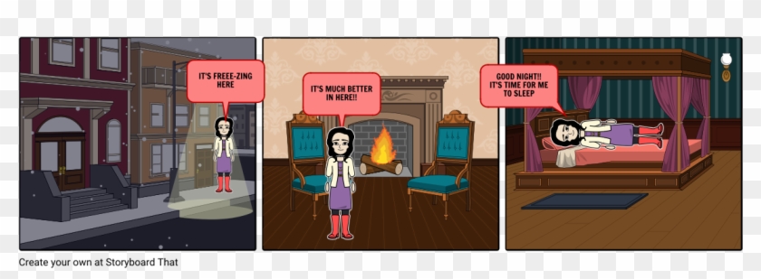 The Freezing Snow - Cartoon Clipart