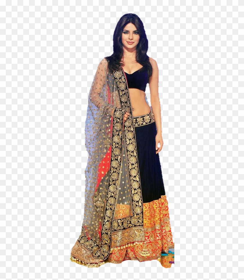 Priyanka Chopra - Priyanka Chopra Blue Velvet Lehenga Clipart #5222737