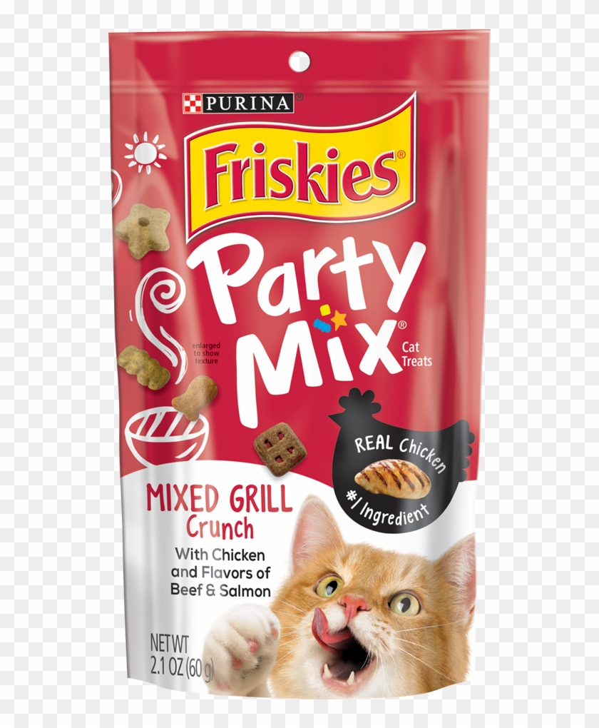 Friskies Mixed Grill Crunch Party Mix Cat Treats - Cat Grabs Treat Clipart #5224210