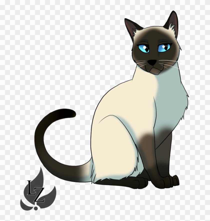 Image Result For Cartoon Siamese Cat - Siamese Cat Drawing Png Clipart