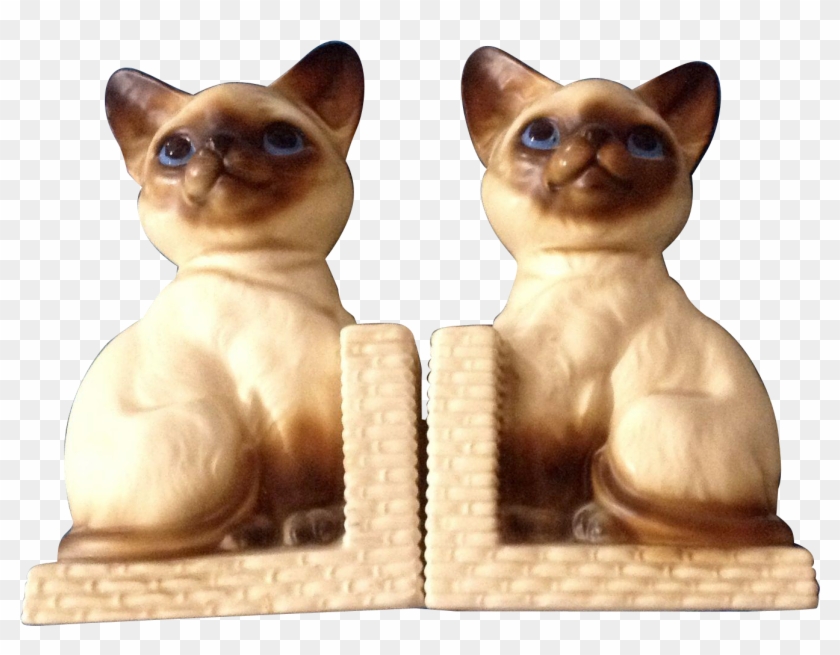 Vintage Japan Siamese Cat Ceramic Bookends Figurines - Siamese Clipart #5224278