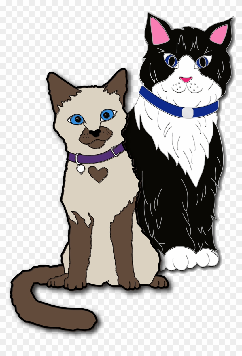 Fluffy Siamese Cat - Balinese Clipart