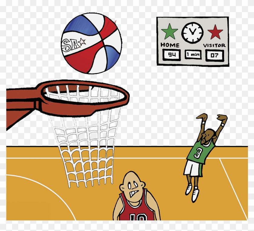 Clipart Library Stock Cartoon Animation Art Scoreboard - Basketball Court Image Cartoon - Png Download
