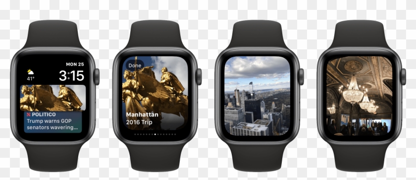 Speaking Of Gladness, The Photos Card On The Siri Face - Apple Watch 4 Complications Clipart #5225387