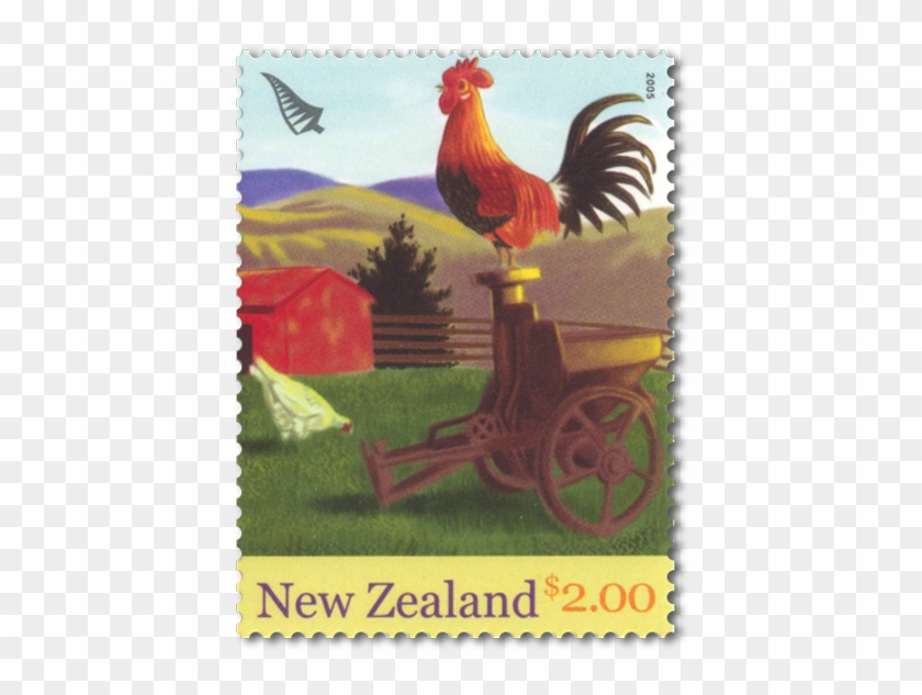 Single Stamp - Rooster Clipart