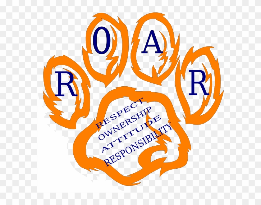 Roar Wildcat Paw Clip Art - Wildcat Classroom Decoration - Png Download #5225835