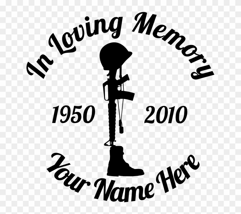 Drawn Soldier Fallen Soldier - Loving Memory Cross Vector Clipart