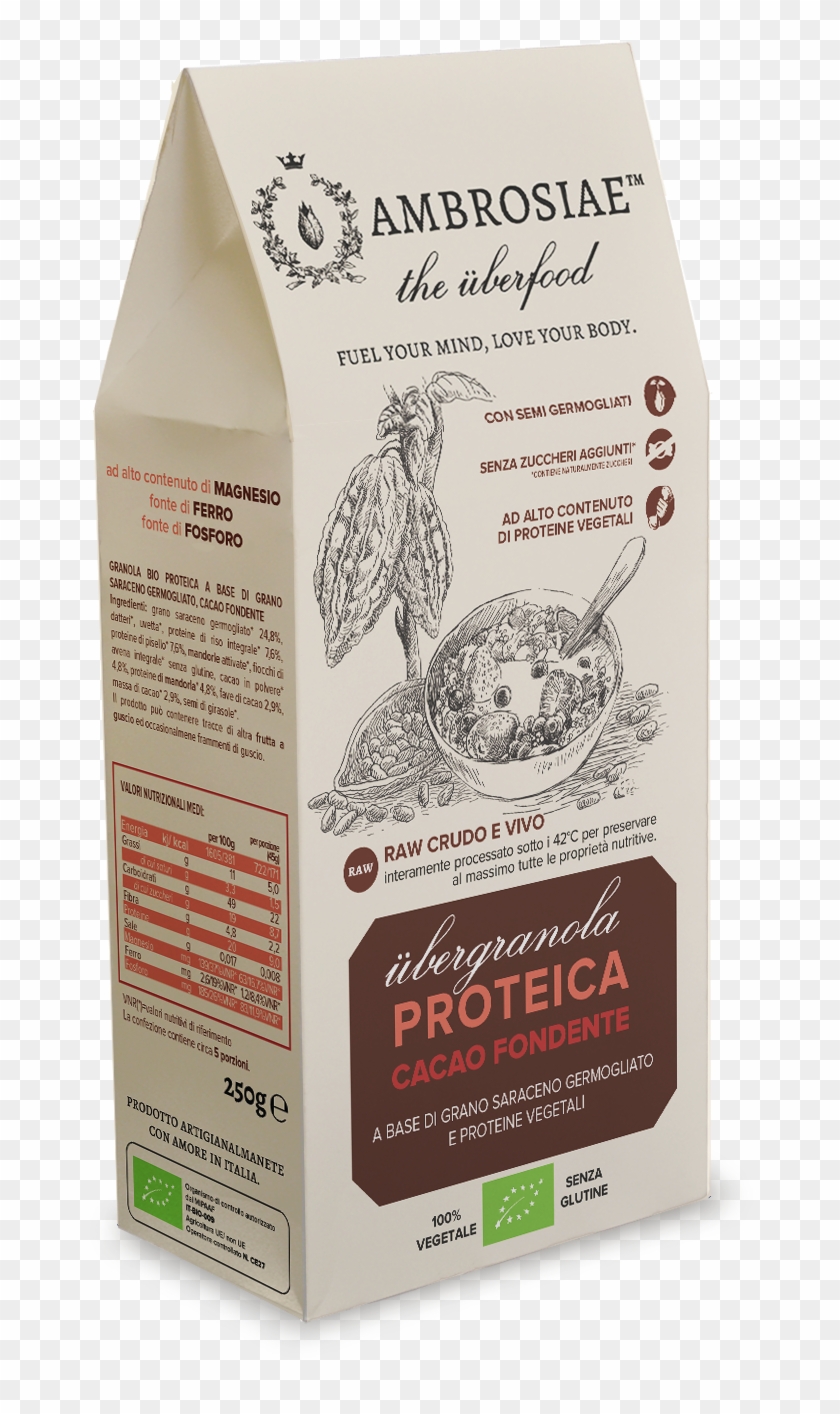 Protein Granola With Dark Cacao - Ambrosiae Muesli Proteico Clipart #5225994