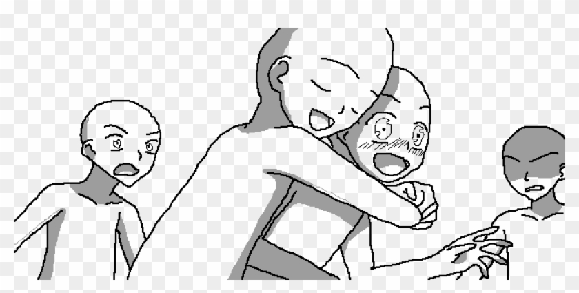 Surprise Hug Collab - Drawing Clipart
