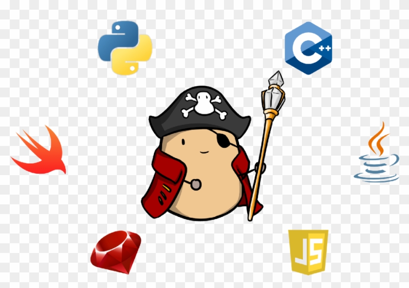 Potato King Embraces All Programming Languages - Programming Potato Clipart