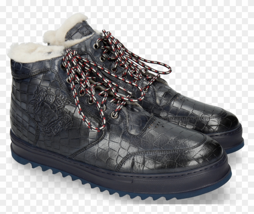 Sneakers Max 1 Crock Navy Elastic French Laces Illary - Melvin & Hamilton Clipart #5227052